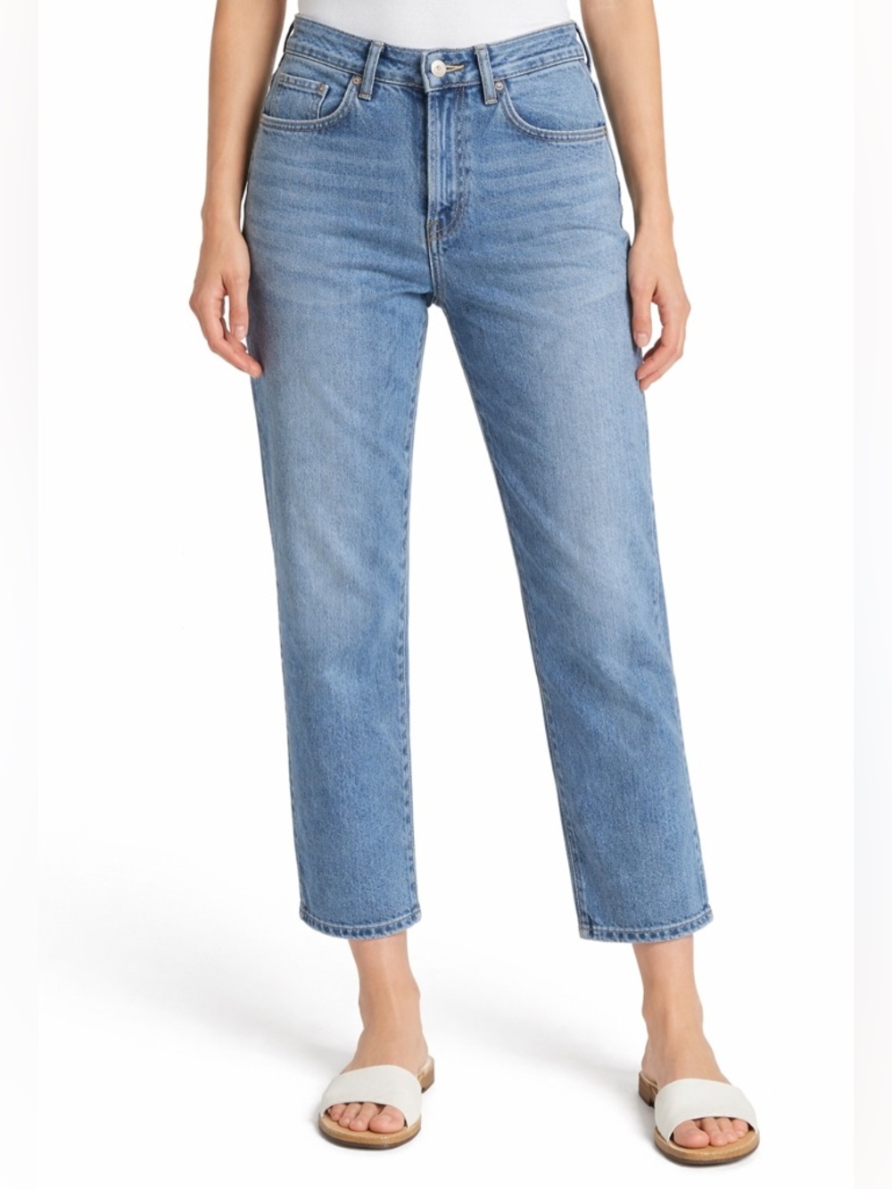 Citizens of Humanity Liya High Rise Jeans 25 Blue Straight Button Fly Cropped